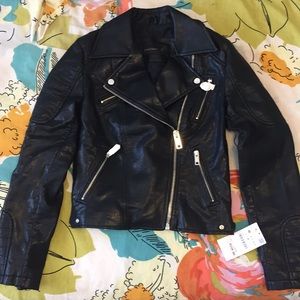 Zara vegan leather jacket